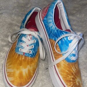 Vans Tie-Dye Blue and Yellow Sneakers